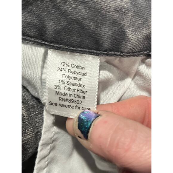 Gray Acid Wash Distressed Skinny Jeans Y2K Jeggings Size 29 High Rise Stretchy - Picture 8 of 8